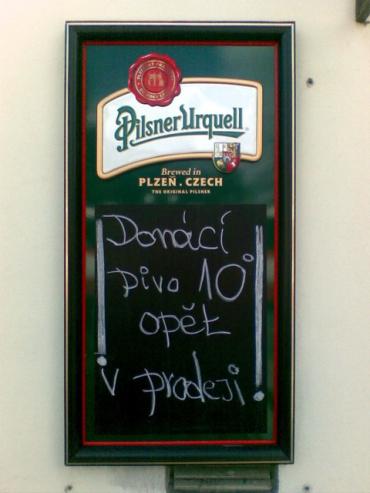 Pilsner Urquell- domácí pivo
