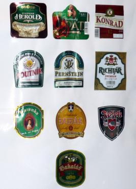 Etikety degustovaných piv