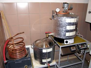 Domácí Fraňkův pivovar: varna v koupelně