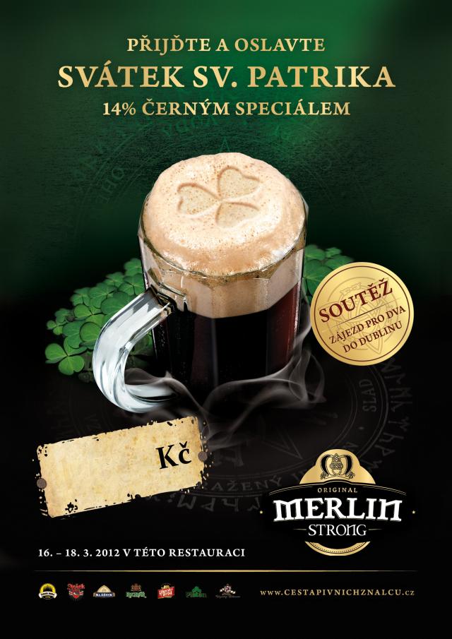 Speciální várka silného černého piva Merlin Strong právě přichází na trh [p394]